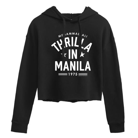 Muhammad Ali - Boxing Legend - Thrilla In Manilla - Juniors Cropped Pullover Hoodie