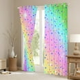 thumbnail image 2 of jejeloiu Colorful Sparkle Galaxy Blackout Curtains Set of 2 (52x84 Each),Rainbow Sequin Print Window Curtains,Multicolor Ombre Curtains and Drapes For Child,Ultra Soft Room Decor, 2 of 6