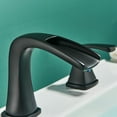 thumbnail image 4 of Zovajonia Matte Black 8 "Widespread Bathroom Faucet Basin 3 Hole Waterfall Vanity Sink Mixer Tap, 4 of 12