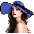 thumbnail image 3 of Women Wide Brim Straw Beach Hats UV Protection Ladies Straw Hats Summer Sun Hats, 3 of 7