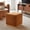 Brown, variant on Tilden 17" Square Performance Velvet Upholstered Ottoman in Rust Natural