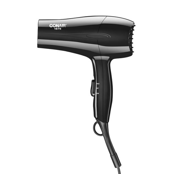 Conair 1875 Watt Mid-Size Dryer for Powerful Drying and Styling, Black 303NPN