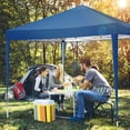thumbnail image 2 of HOTEEL Canopy 10x10 Pop Up Canopy Tent with 3 Sidewalls Party Tents for Parties Weddings Backyard Waterproof Canopy Outdoor Commercial Canopy Event Tent with Stakes, Ropes, Blue, 2 of 7