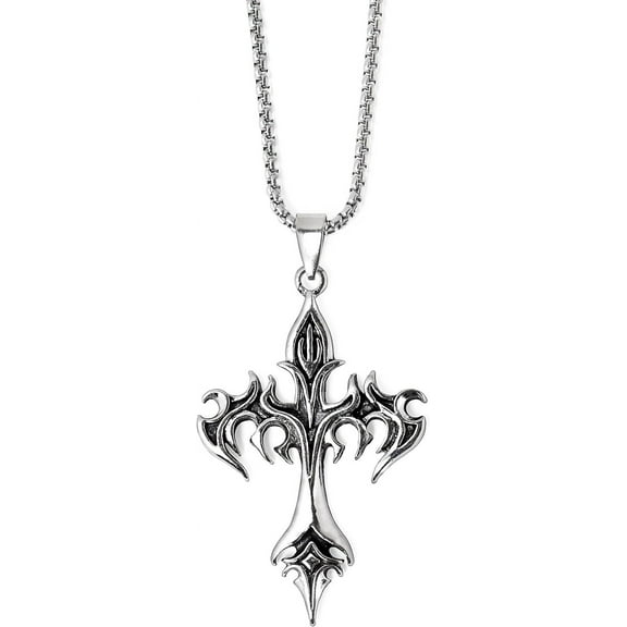 Tilga Gothic Cross Necklace, Goth Emo Punk Grunge Necklace, Costume Jewelry, Halloween Christmas Goth Jewelry Gift for Women