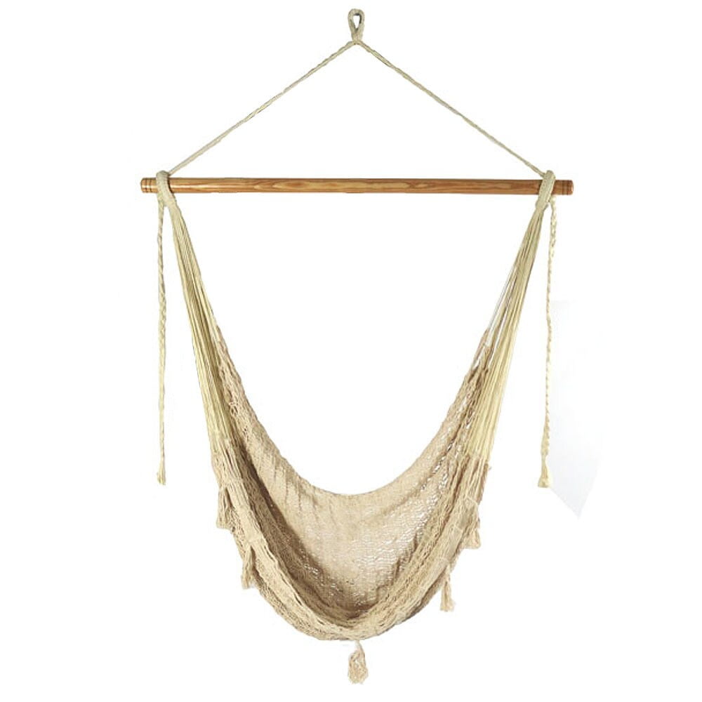 Sunnydaze Large Mayan Hammock Chair Natural Woven Hammock Chair in the