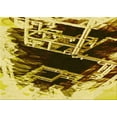 thumbnail image 1 of Ahgly Company Machine Washable Indoor Rectangle Transitional Bold Yellow Area Rugs, 5' x 7', 1 of 7