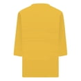 thumbnail image 5 of Ruyang Women's T-Shirts Casual 3/4 Sleeve T-Shirts Button V Neck Summer Tunic Tops Loose Fit Shirts Solid Basic Tops, 5 of 5