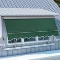 thumbnail image 3 of MCombo Patio Window Awnings 6.25'x8', Fully Assembled Manual Retractable Sunshade Canopy for Windows, 4167 (Dark Green), 3 of 8