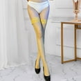 thumbnail image 3 of Mgmyaa Womens Thigh High Lace Stockings Silicone Lace Top Silky Semi Sheer Tights for Women, 3 of 3