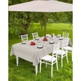 thumbnail image 3 of Outdoor Tablecloth with Umbrella Hole and Zipper Beige Boho Outdoor Tablecloths 60x120 Waterproof Table Cloths Bohemian Style Stripe Patio Table Cloth Cover for Outdoor Tables Picnic Garden, 3 of 5