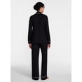 thumbnail image 4 of Joyspun Women’s Dreamy Soft Collection Notch Collar Top and Pants, 2-Piece Pajama Set, Sizes XS-3X, 4 of 5