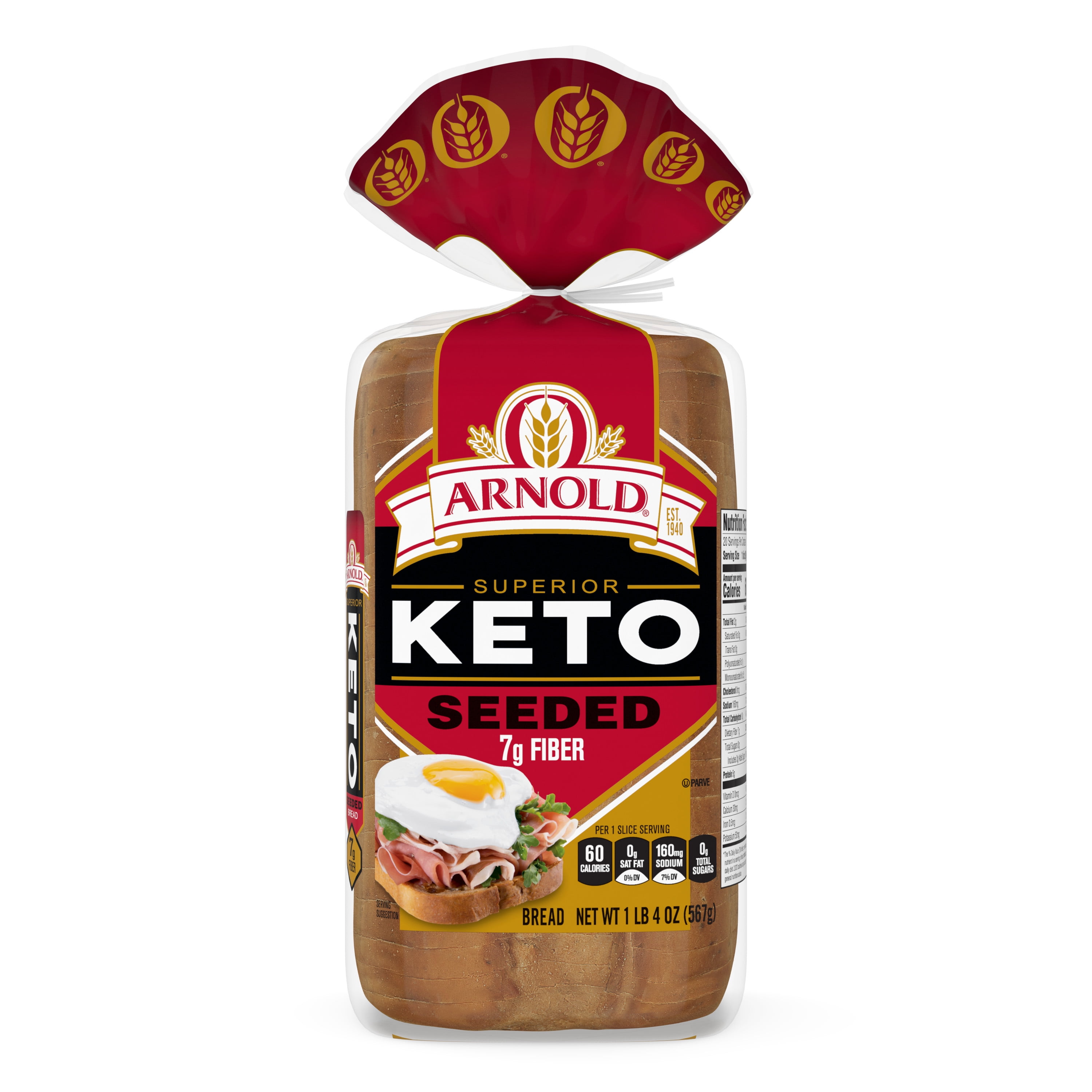 Arnold Superior Seeded Keto Bread Loaf, 20 oz
