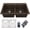 Brown, variant on Karran 33" Top Mount Double Bowl 50/50 Quartz Kitchen Sink Kit in Grey