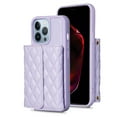 thumbnail image 5 of ELEHOLD for iPhone 13 Pro Case Wallet with Credit Card Holder Crossbody Lanyard, Soft PU Leather Magnetic Flip Folio Purse Case for iPhone 13 Pro,Light Purple, 5 of 6