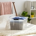 thumbnail image 5 of IRIS 60 Qt. Plastic Storage Bins with Lids, Stackable Storage Containers, Totes, 4 Pack, 5 of 13