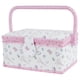 thumbnail image 1 of Cesta de Costura con Bandeja Extraíble, Práctica Cesta Organizadora con Bolsillo Interior, Caja de Almacenamiento Portátil para Costura, Elegante Kit de Cesta para Agujas, Cinta de Hilo, Medida, 1 of 1