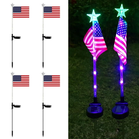 

Solar American Flag Light Yard Light Home Garden Courtyard Decor