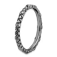 thumbnail image 4 of Sterling Silver Black-Plated Cable Ring, 4 of 5