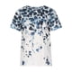 thumbnail image 5 of ICHUANYI Clearance Women's Casual Loose Floral Print Crewneck Printed Short Sleeve T-Shirt Tops(Blue, M) ICHUANYI WER2023081106301, 5 of 7