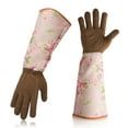 thumbnail image 1 of Guantes de jardinería de manga larga | Guantes de protección laboral resistentes a los pinchazos con puño extendido en la muñeca | Diseño cómodo, transpirable y elegante para poda, plantación, 1 of 2