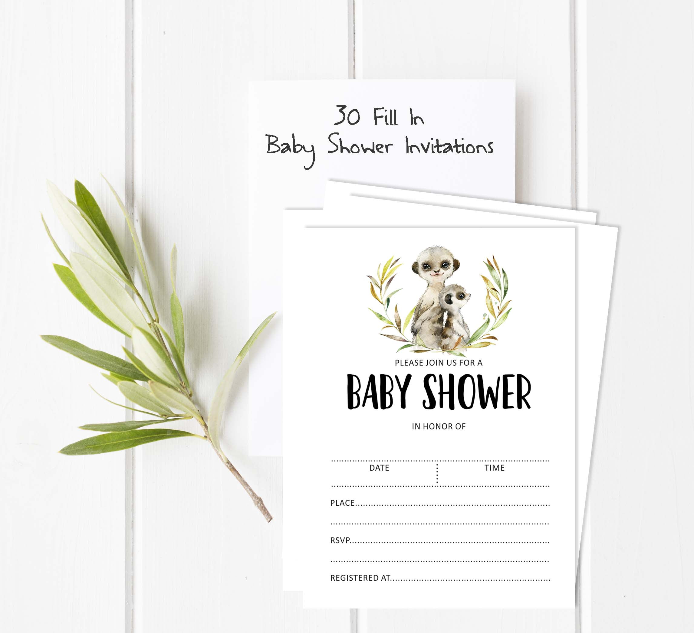 Inkdotpot Set Of 30 Baby Shower Invitations-Diaper Raffle Tickets And Baby Shower Book Request Cards koala baby Gender Neutal Invites Its A Boy Its A Girl