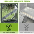 thumbnail image 3 of 2-Story Rabbit Hutch Bunny Cage with Leak-Proof Trays & Chew-Proof Ramp - Indoor/Outdoor 39.3" Wooden Rabbit Cage with Wheels (Black), 3 of 16