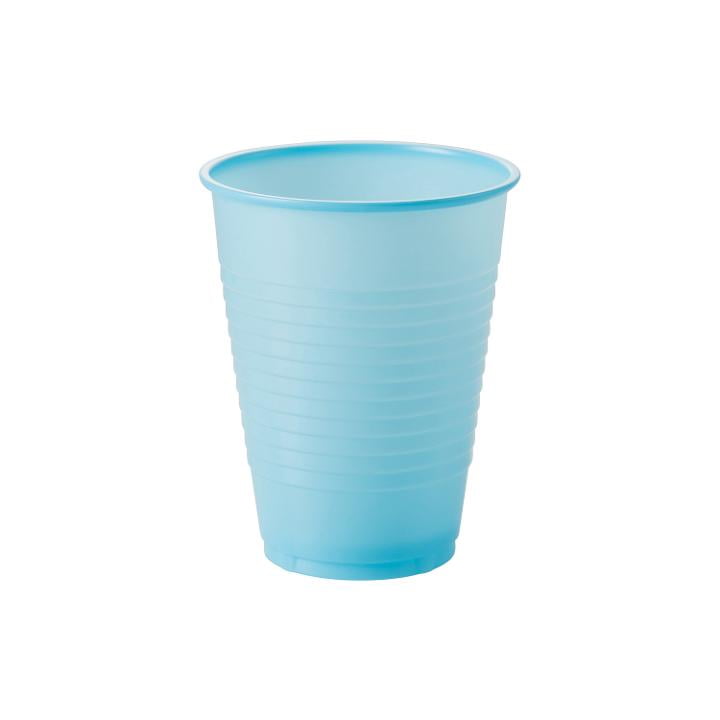 Light Blue Plastic Cups, Bulk Party Pack, Heavy Duty Disposable Plastic