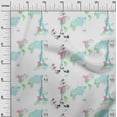 thumbnail image 2 of oneOone Cotton Poplin Mint Green Fabric Shoes|Eiffel Tower & Map Travel Diy Clothing Quilting Fabric Print Fabric By Yard 56 Inch Wide, 2 of 4