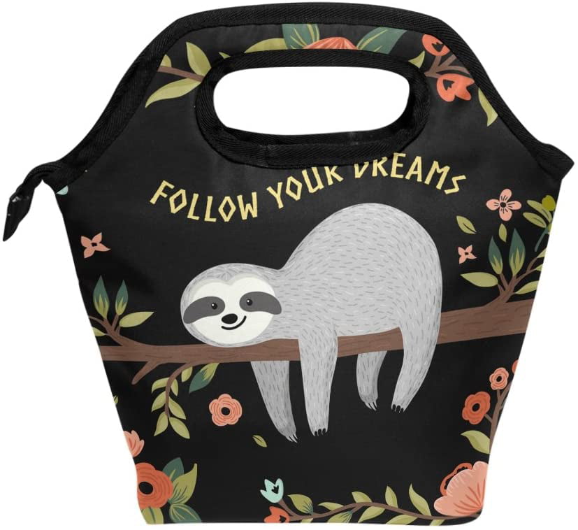 Flower Sloth Follow Your Dreams School Backpack Lunchbox Bags Pen Bags Wholesale 