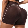 thumbnail image 4 of KPOPLK Women Workout Impact Shorts 2.5"/ 3.6"/ 4.5" Scrunch Butt Lifting Yoga Shorts Gym Seamless Booty Biker Shorts Yoga Shorts,Brown,Size L, 4 of 6