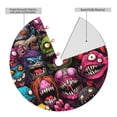 thumbnail image 2 of Rateoe Monstrous Cartoon Characters Print Christmas Tree Skirt 30" for Xmas Holiday New Year Party Circle Tree Mat Ornaments Decoration, 2 of 7