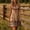 Khaki, variant on Women's Geometric Print U Neck Sleeveless Midi Dress – Ruched High Waist A-Line, Retro Boho Vacation Outfit Green，L