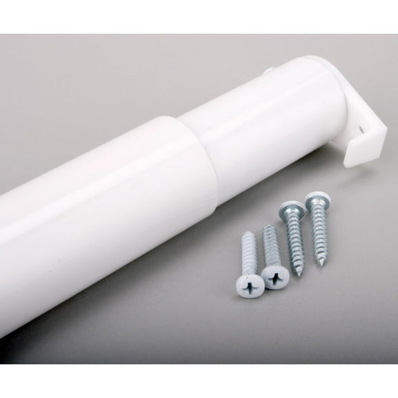Closet-Pro™ RP0021-30/48-6 Adjustable Steel 30" - 48" Closet Rod for Wall or Shelf & Rod Installations, White Finish