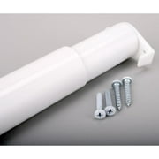 Closet-Pro RP0021-30/48-6 Adjustable Steel 30" - 48" Closet Rod for Wall or Shelf & Rod Installations, White Finish