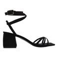 thumbnail image 2 of Sandalia con tacón Glam en Textil – Negro, 2 of 3
