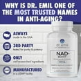 thumbnail image 5 of DR. EMIL NUTRITION NAD+ Boost - Nicotinamide Riboside Supplement for Longevity, Healthy Aging & Cellular Regeneration - NAD Supplement with with Berberine, L-Theanine & Niacin - 30-Day Supply, 5 of 6