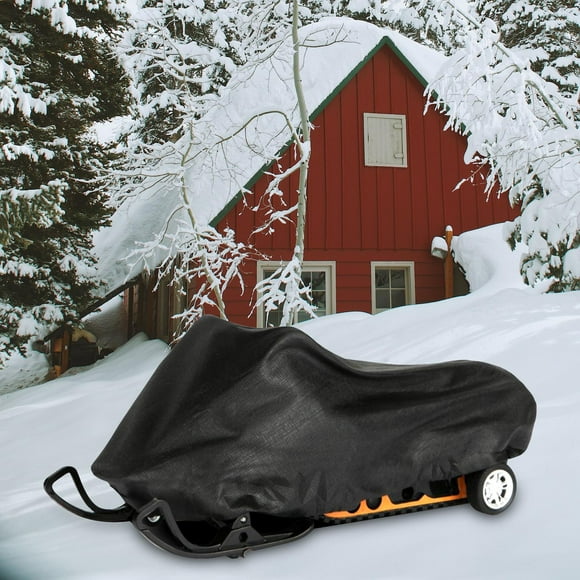 Snow Sled Rain Snow Cover Cubiertas de viaje para motos de nieve para trineos en trineo Negro 292x130x121cm Cola Funda para moto de nieve
