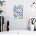 thumbnail image 3 of Elephant Stock Seashells In The Coral Wall Art - Vertical Canvas Wall Art - Living Room Wall Decor - Animal Canvas - Blue And Orange Decor By Lanie Loreth - 8" x 12", 3 of 8