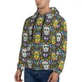 thumbnail image 3 of Naloa Sugar Skulls Men's Casual Hooded Collar Drawstring Hoodies Pullover Sweatshirts Casual Long Sleeve Shirts-XX-Large, 3 of 7