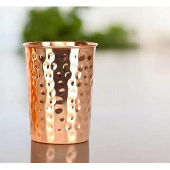 Nirmal Ganga Copper Glass, Diamond Design, 250 ml – Pack of 1