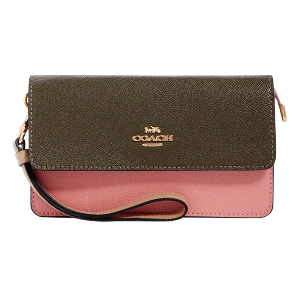 Coach - NWH COACH Foldover Wristlet Wallet Clutch In Colorblock IN Canteen Multi Gold 91038 ...