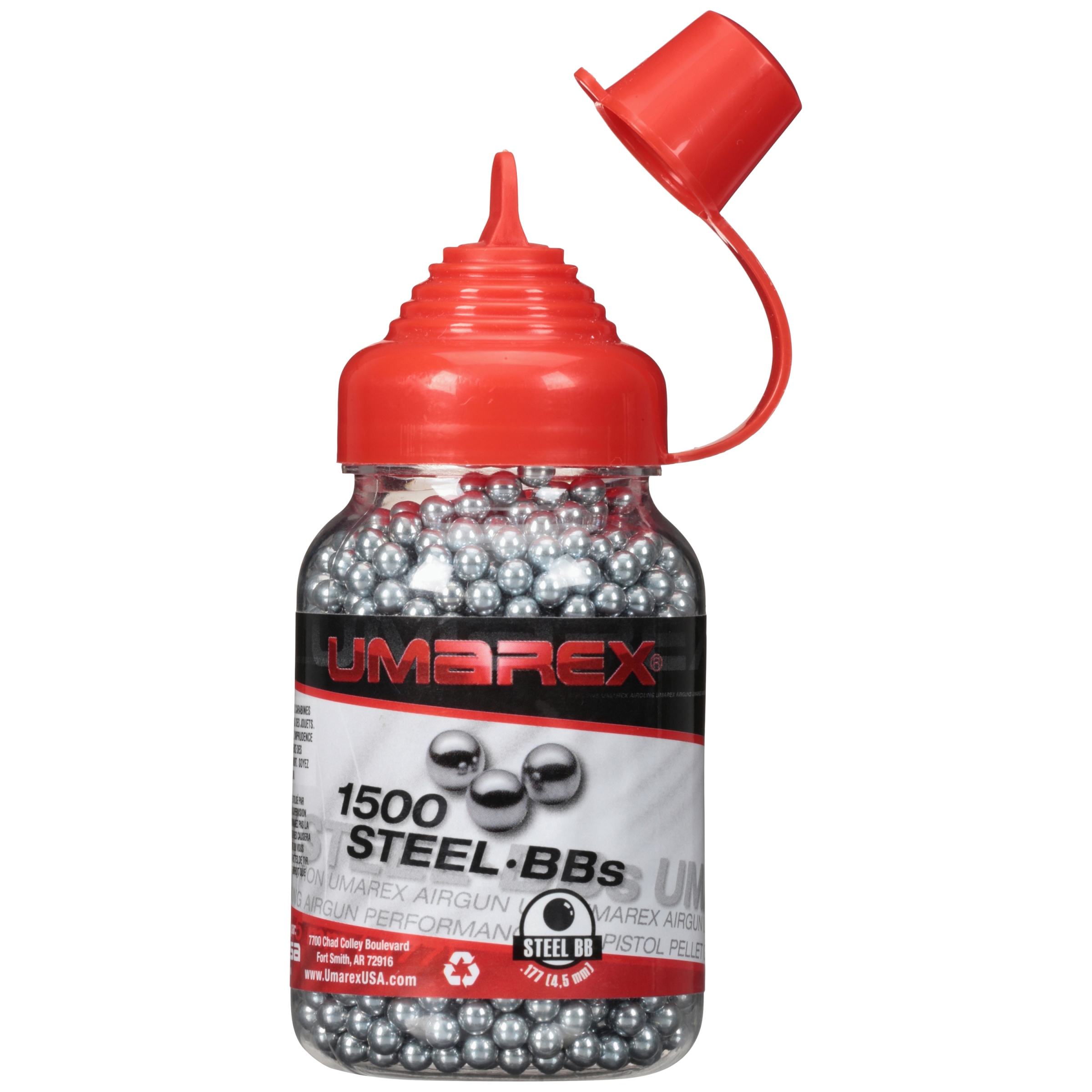 1500 Count .177 Caliber Steel BBs For Airgun Pistols – Metal Ammo In Bottle