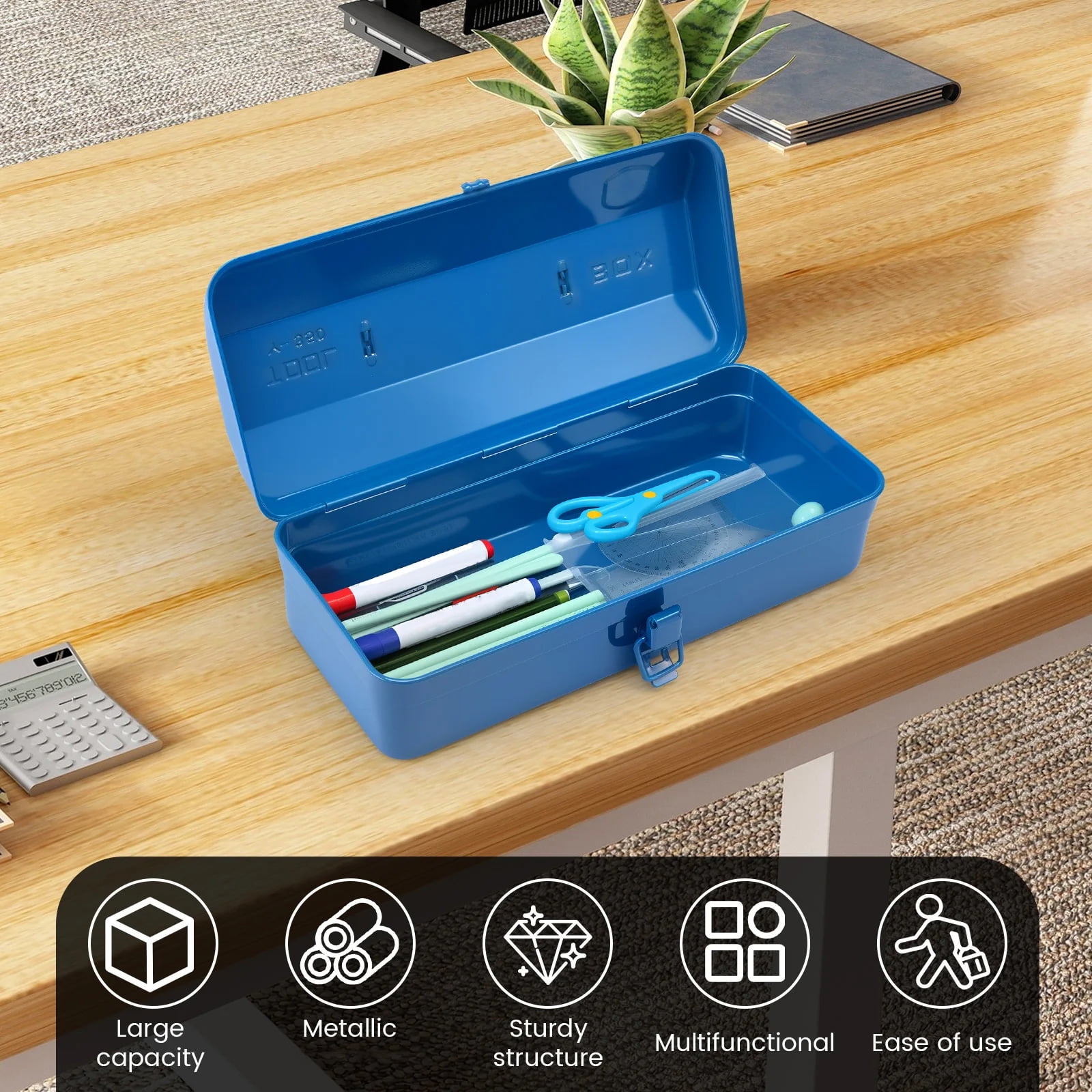 Metal Tool Organizers Box Secure Locking Systems Multi Compartment Storage For DIYer Projects And Construction Sites