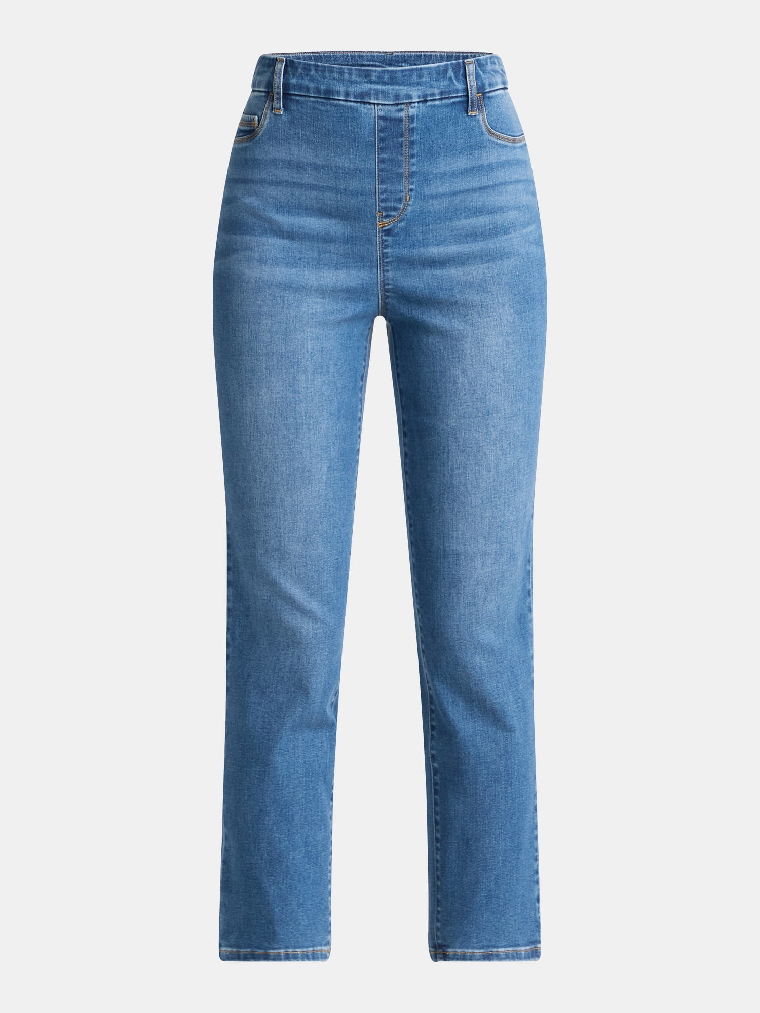 Time and Tru Women's High Rise Straight Leg Denim Jegging, 27.5" Inseam, Sizes XS-XXXL