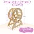 thumbnail image 2 of BRKURLEG Interactive Cat Toy, Wood Ferris Wheel Flutter Rotating Kitten Toys with Retractable Teaser, 2 of 7
