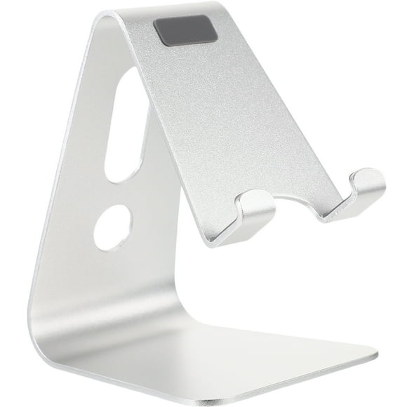 Adjustable Aluminum Stand Multi-Angle Cell Phone Holder Cradle Dock Stand for iPhone 7 6 6s Plus 5 5s 5c Tablets Android Smartphone Universal Phone Stand (Silver)