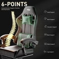 thumbnail image 6 of HLDIRECT Ergonomic Gaming Chair with Footrest, Gamer Chair with Lumbar & Headrest, Computer Chair for Adults, Black & Green, 6 of 6