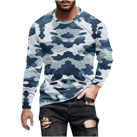 CaComMARK PI Clearance Mens Long Sleeve Sun Camouflage Shirt UV Sun Protection Quick Dry Outdoor Shirt for Fishing Running Workout Hiking UPF50+ Camouflage 8(L)