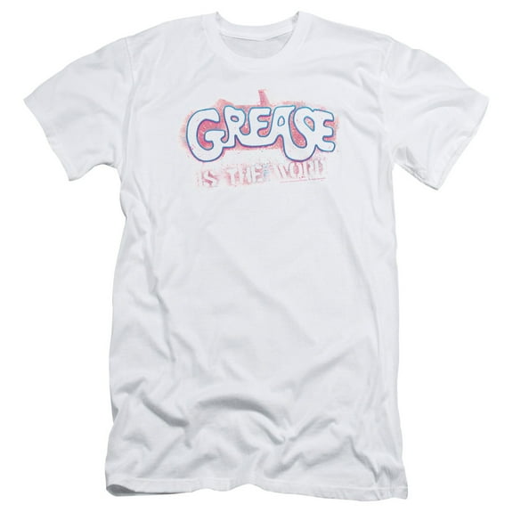 Grease Grease Is The Word Adult 30/1 T-Shirt White