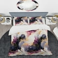 thumbnail image 2 of Designart "Marbled Mirage Of Cosmic Gold Intrigue" Marble Bedding Covert Set - Glam Bed Set With 2 Shams, 2 of 5